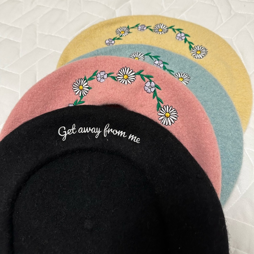 Four Colorful Wool Berets
